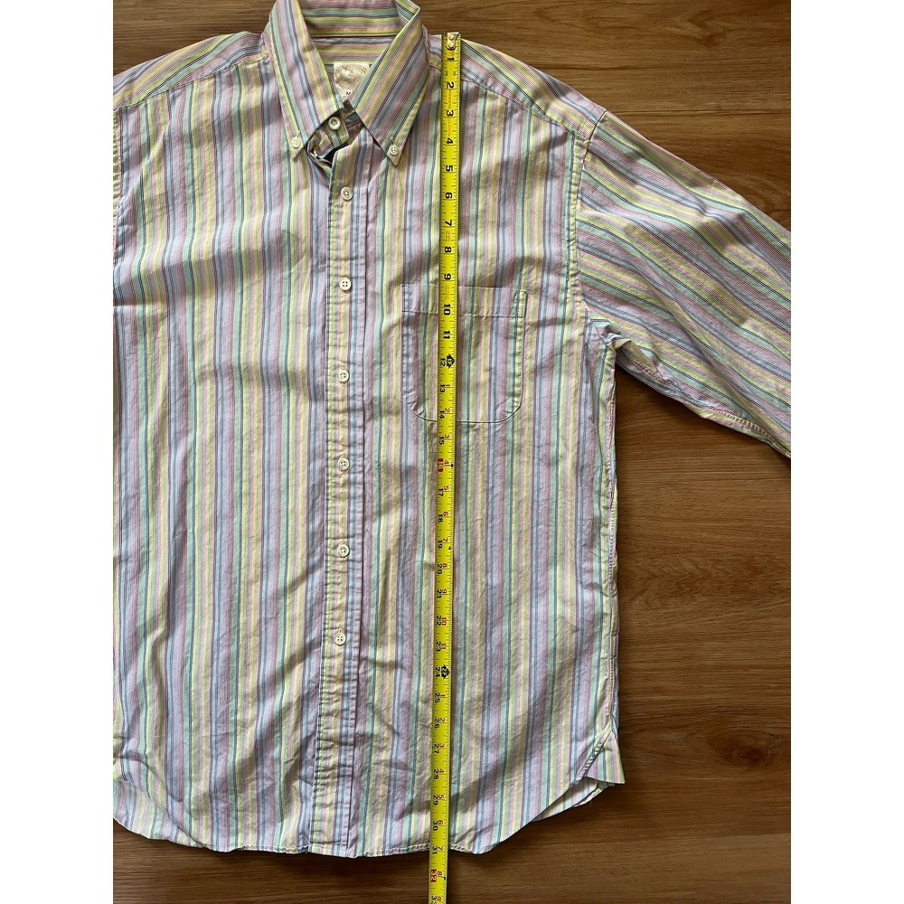 VTG Brooks Brothers Egyptian Cotton Made in USA Button Down Easter Pastels Med/L - Picture 6 of 7